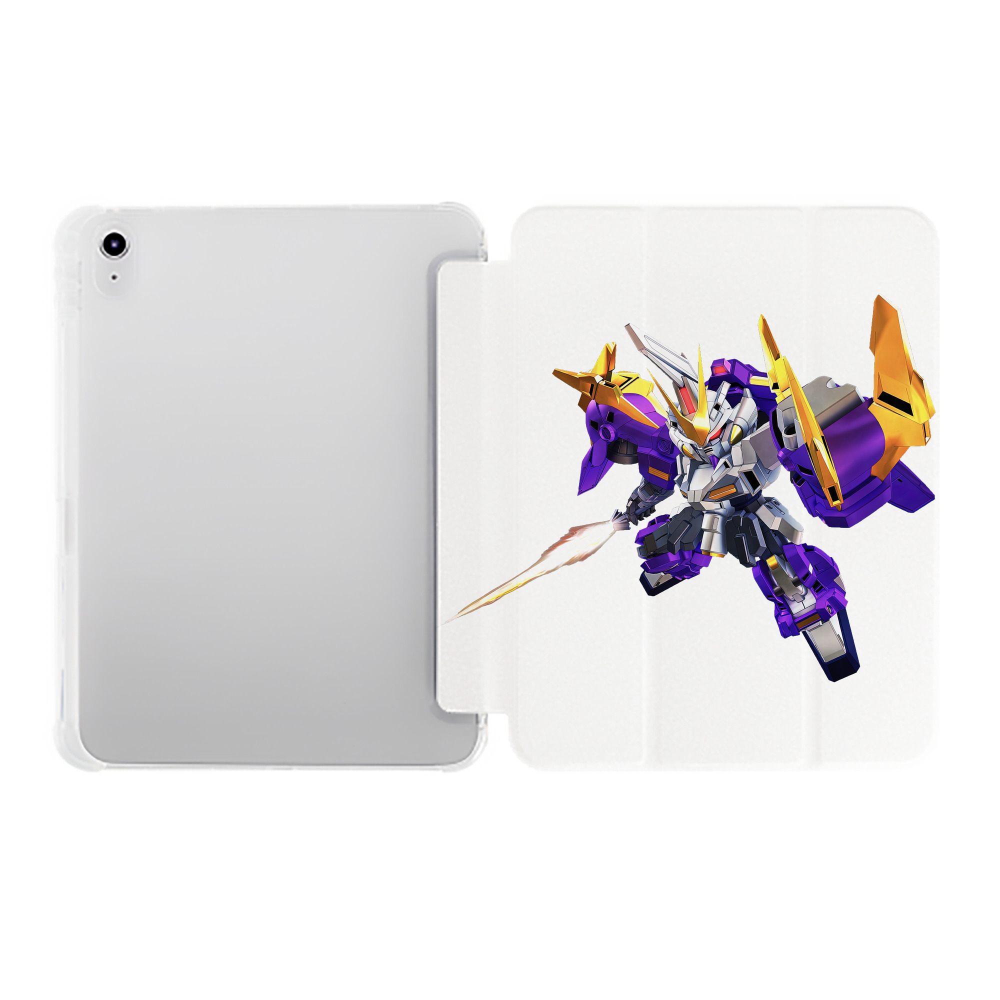 （画像用） 機動戦士ガンダム Mobile Suit Gundam IPad ケース ペン収納付き 三つ折りスタンド PUレザー×シリコン 対応機種9.5/10.5/10.9インチ